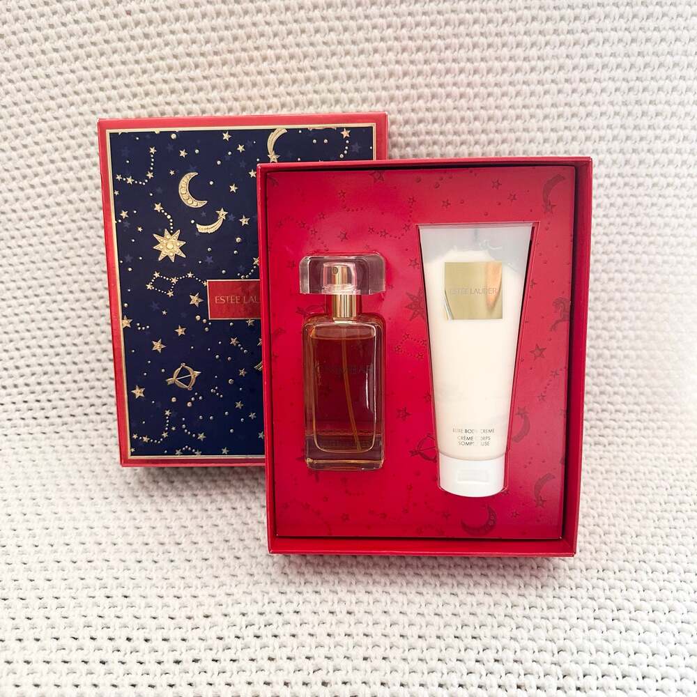 Estee Lauder Holiday Gift Set Celestial Box Cinnibar Indulgent Fragrance Lotion